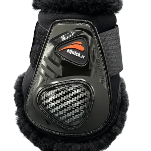 PROTETOR EQUICK ECARBON SHOCK TRÁS FLUFFY VELCRO