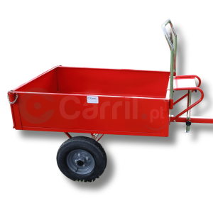 ATRELADO AGRÍCOLA P/MOTOENXADA BASCULANTE  – RODA 500 ESTRADA 125×90×30