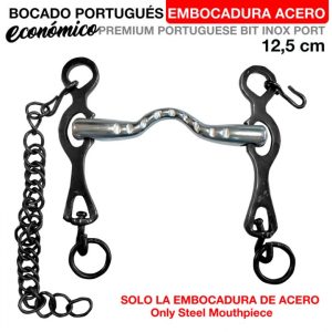 FREIO PORTUGUÊS EMB.AÇO Haste PRETA (19 mm Ø 140 mm )